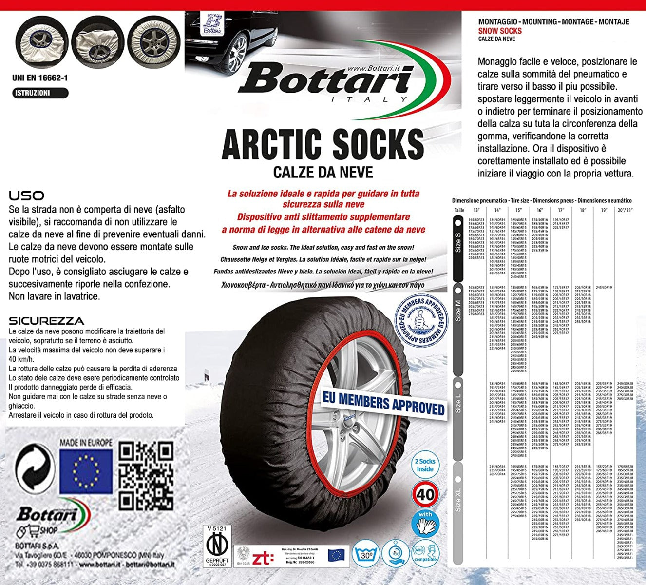 Arctic Socks - Coppia di Calze da Neve Bottari - Catene da Neve - OMOL –  Diemmericambi